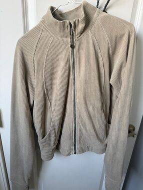 Beige Lululemon women’s velvet Jacket